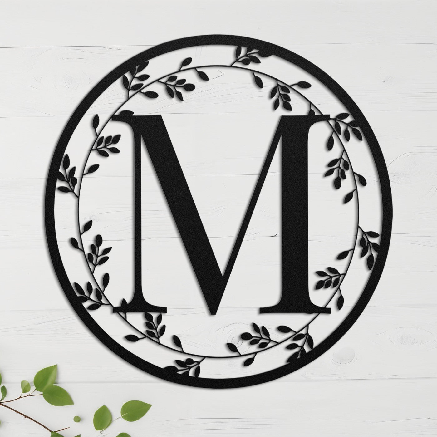 Initial Name Floral Monogram