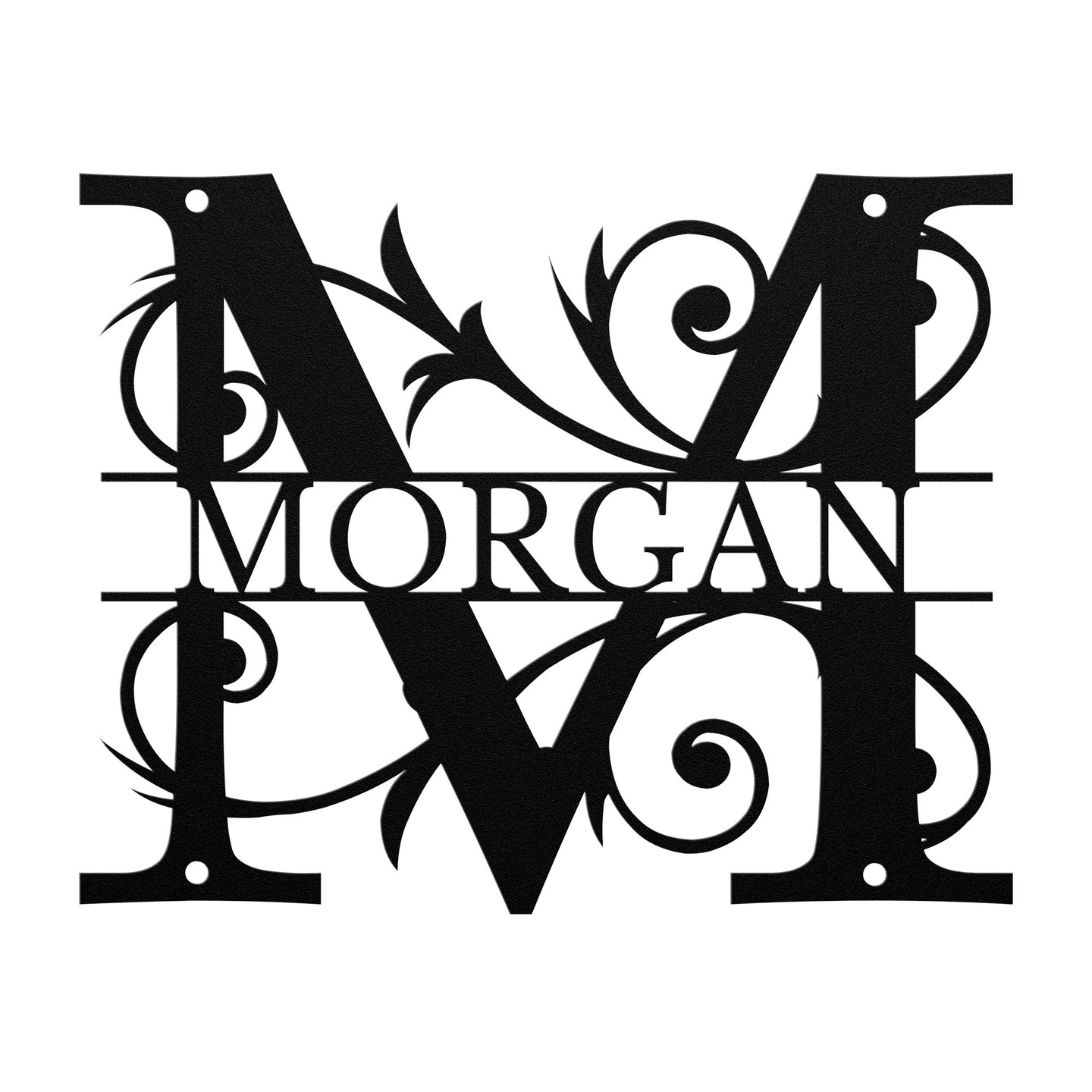 Floral Last Name Monogram