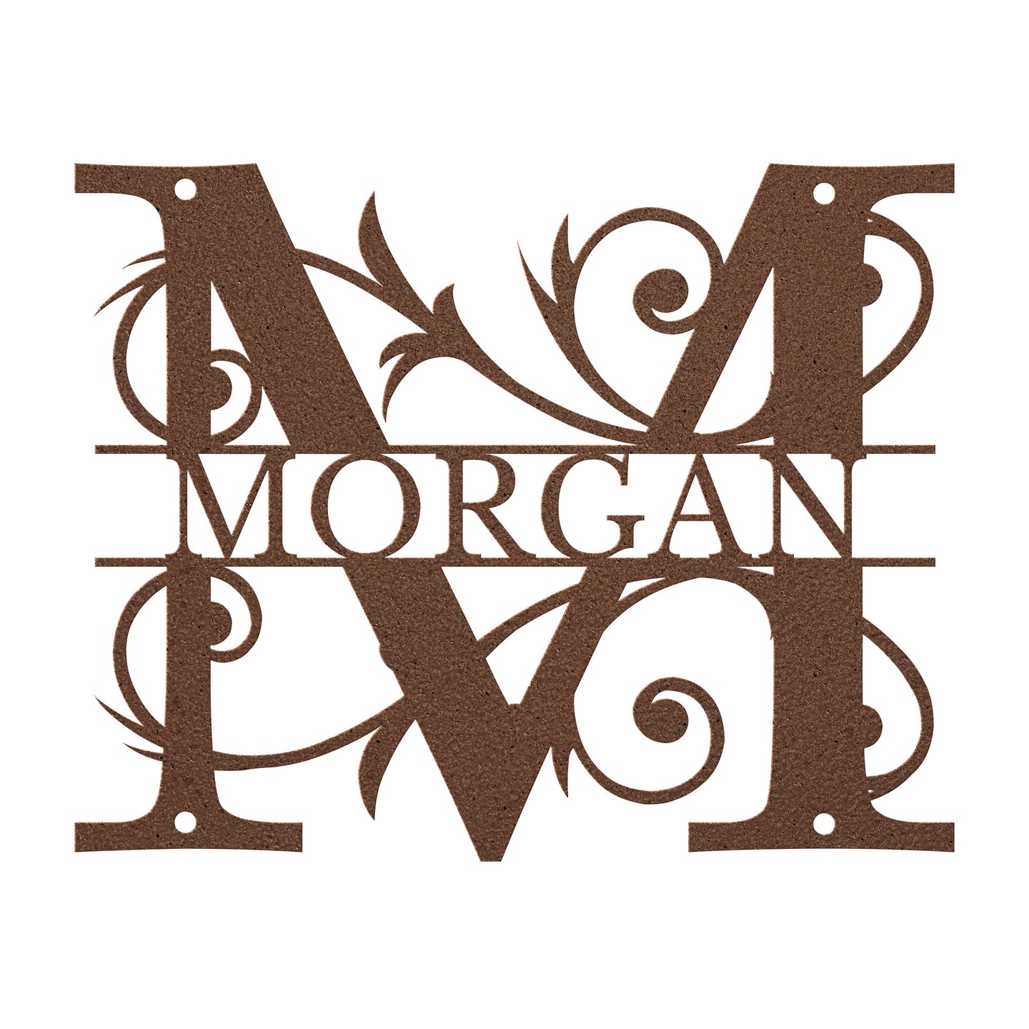 Floral Last Name Monogram