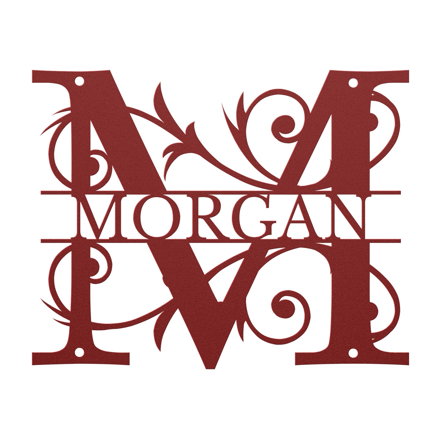 Floral Last Name Monogram