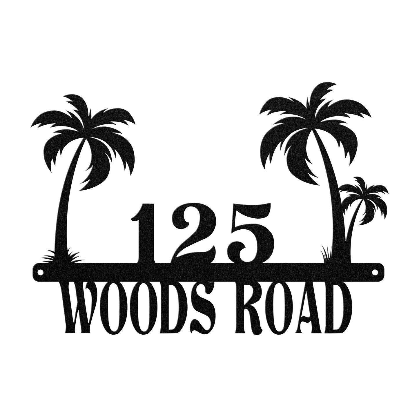 Palm Tree Address Sign