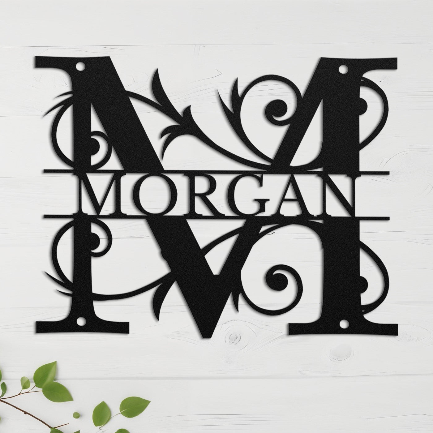 Floral Last Name Monogram