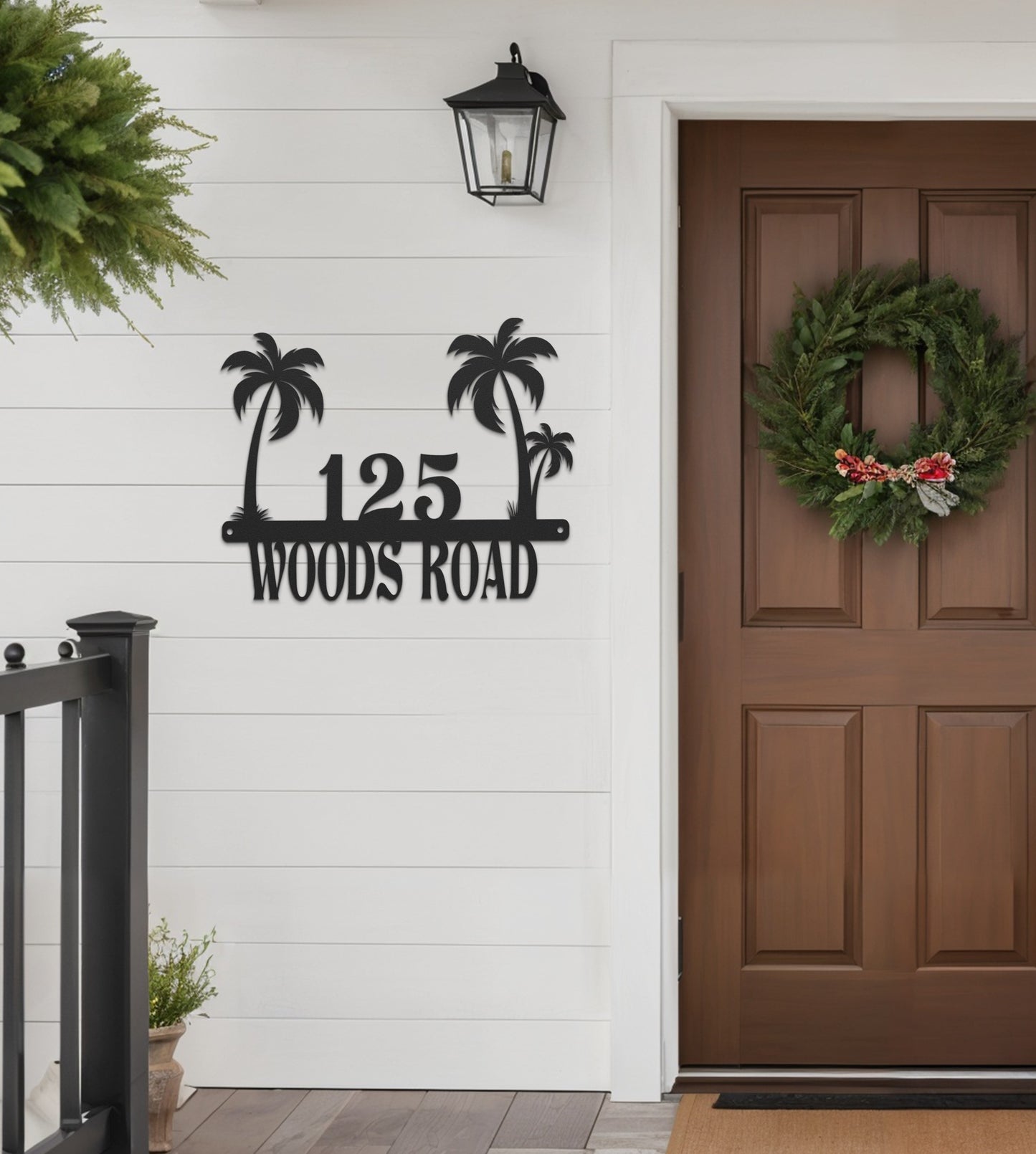 Palm Tree Address Sign